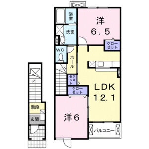 2LDK 間取り図