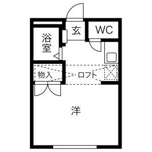 ワンルーム 間取り図