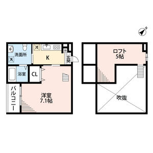 1K 間取り図