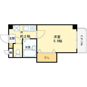 1K 間取り図