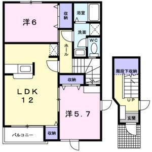 2LDK 間取り図