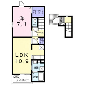 1LDK 間取り図