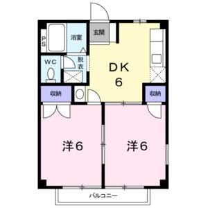 2DK 間取り図