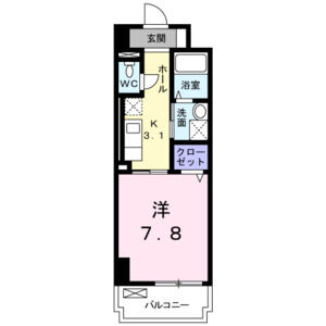 1K 間取り図