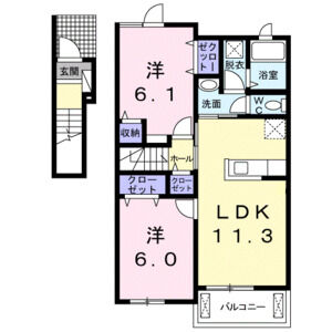 2LDK 間取り図