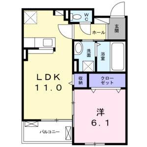 1LDK 間取り図