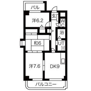 3DK 間取り図