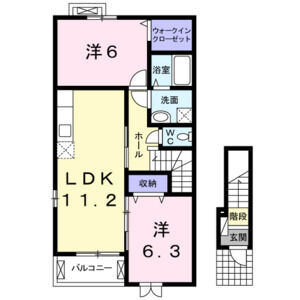 2LDK 間取り図
