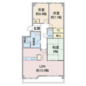 3LDK 間取り図