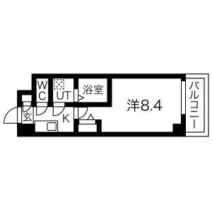 1K 間取り図