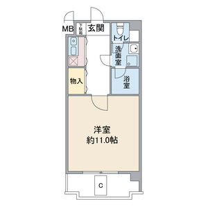 1K 間取り図