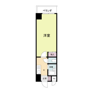 1K 間取り図