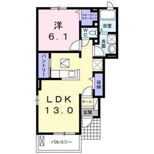 1LDK 間取り図
