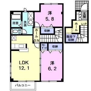2LDK 間取り図