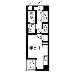 ワンルーム 間取り図