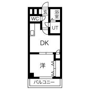 1LDK 間取り図