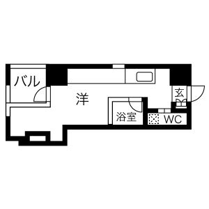 1LDK 間取り図