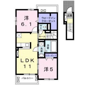 2LDK 間取り図