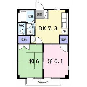 2DK 間取り図
