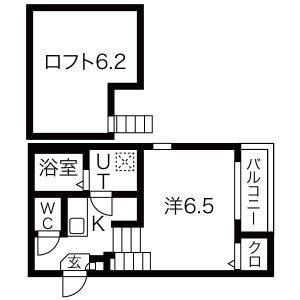 1K 間取り図