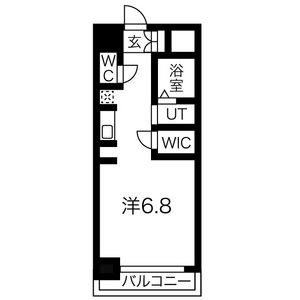 1K 間取り図