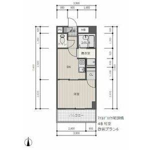 1DK 間取り図