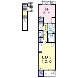 1LDK 間取り図