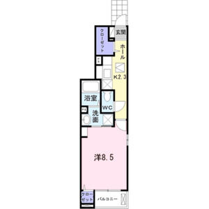 1K 間取り図