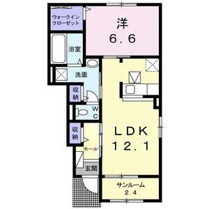1LDK 間取り図