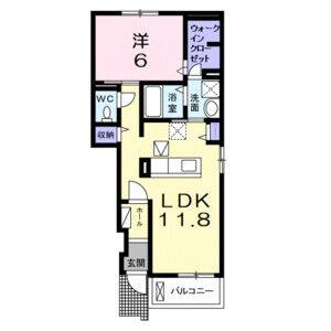 1LDK 間取り図