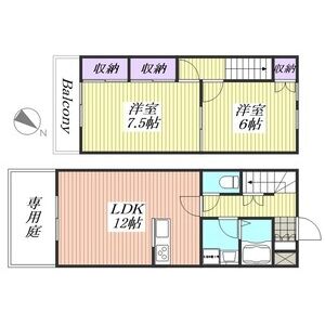 2LDK 間取り図