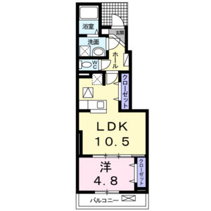 1LDK 間取り図