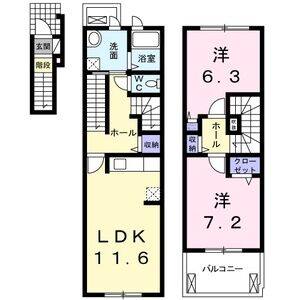 2LDK 間取り図
