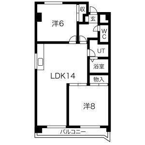 2LDK 間取り図