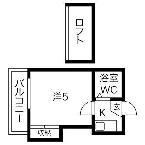 ワンルーム 間取り図