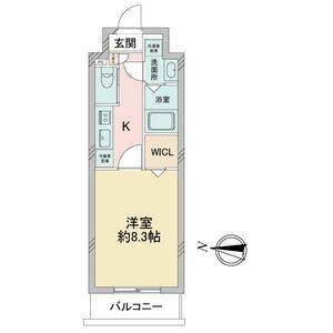 1K 間取り図