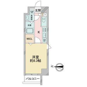1K 間取り図