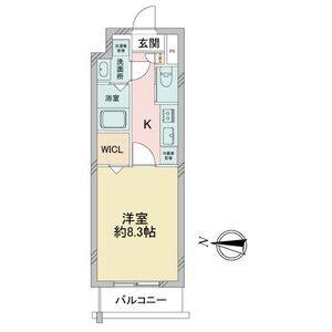 1K 間取り図