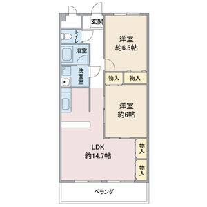 2LDK 間取り図
