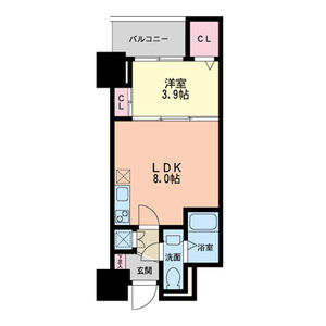 1LDK 間取り図