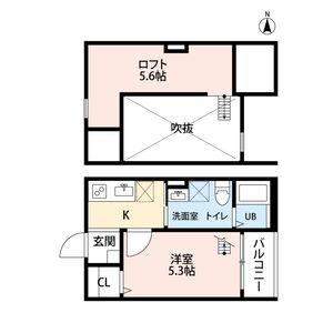 1K 間取り図