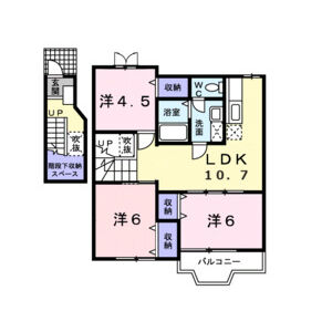 3DK 間取り図