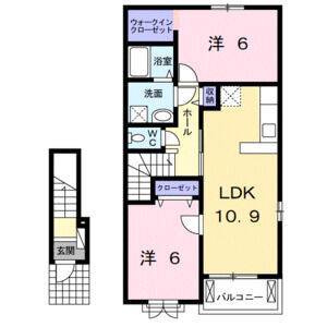 2LDK 間取り図