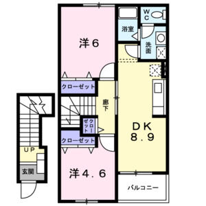 2DK 間取り図