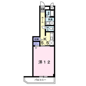 1K 間取り図