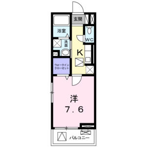 1K 間取り図