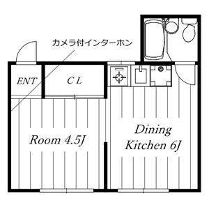 1DK 間取り図