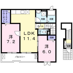2LDK 間取り図