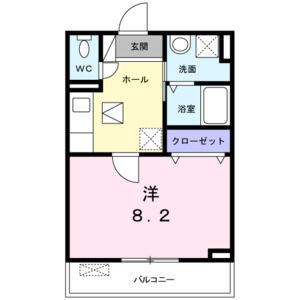 1K 間取り図