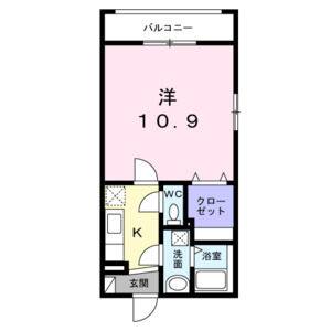 1K 間取り図